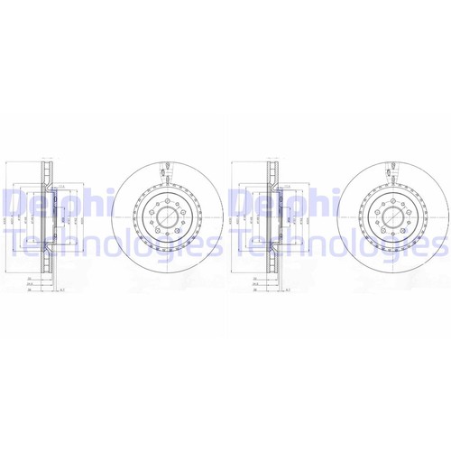 Delphi bremsscheiben 330mm - delphi,
